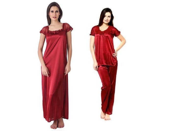 Buy Hot Sexy Satin Nighty Gownmaxynight Dressnight Wear Online ₹599 From Shopclues 
