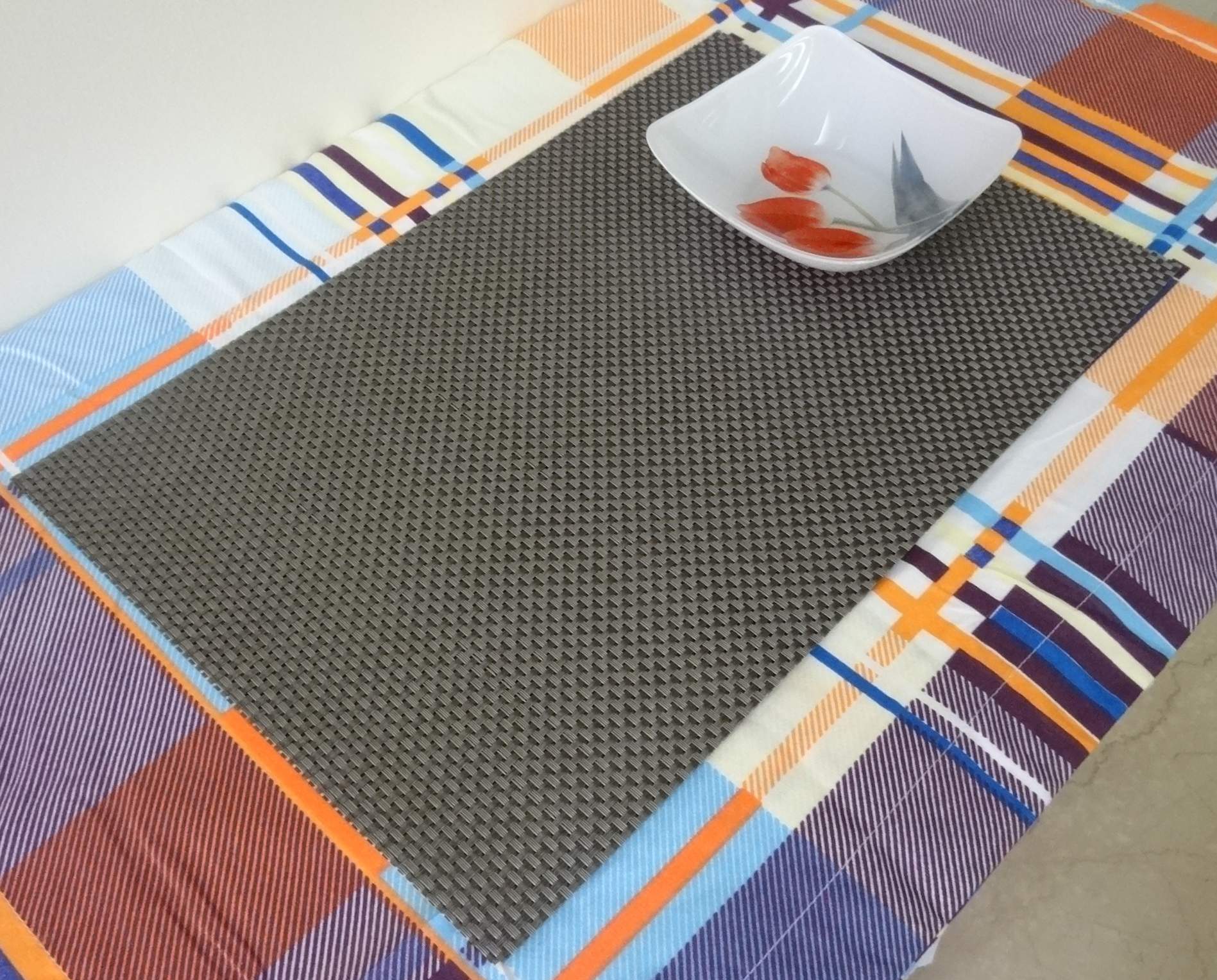 Online HIGH QUALITY BASKET WEAVE / GRIPPER TABLE MATS SET OF 6 PCS