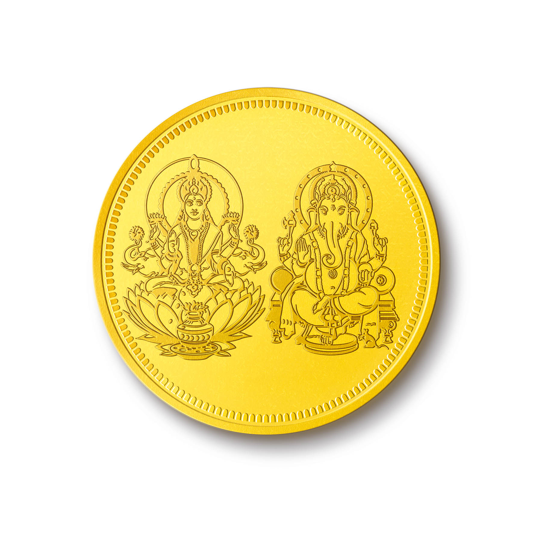 Laxmi Ganesh Gold Coin of 8 Grams in 24 Karat 999 Purity ...