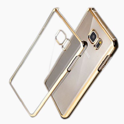 Mob Covers Back Cover for Samsung Galaxy S6 edge Plus Transparent, Gold