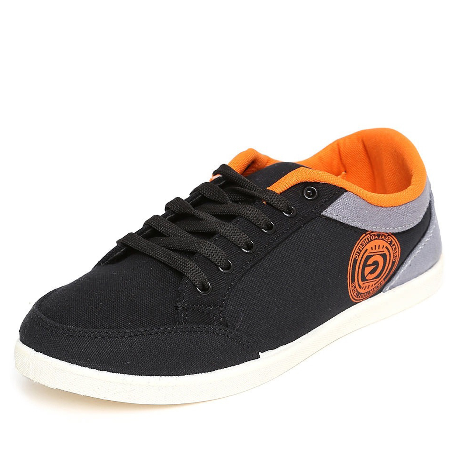 Buy Globalite Mens Casual Shoes Stumble Black Grey Orange
