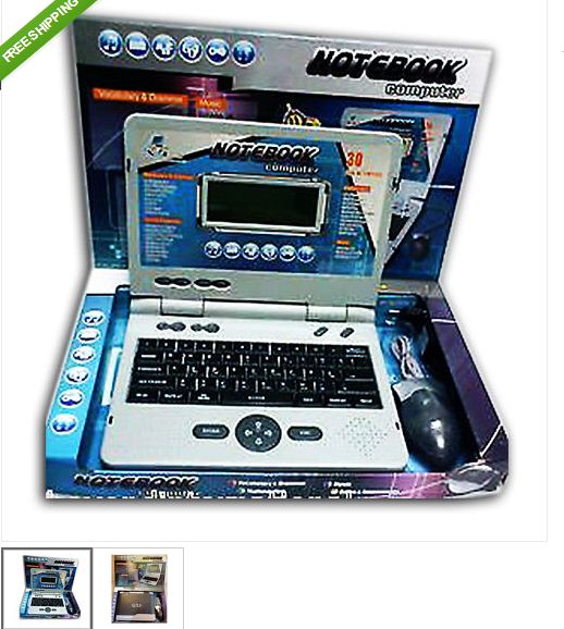 Kids Educational Laptop with Charger 30 Activities Notebook Computer ...