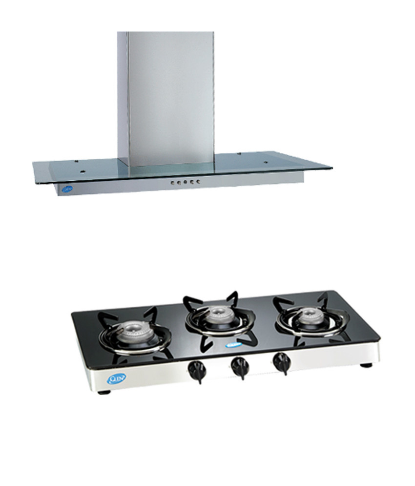 Glen 60cm 1000m3/hr GL 6062 SS Hood + Glen GL 1033 Cooktop combo