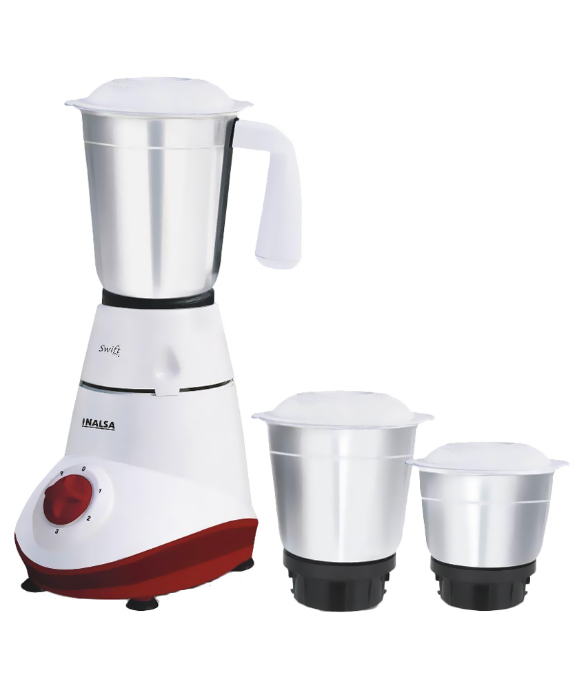Buy Inalsa Swift 3 Jar Mixer Grinder (Red And White) Online ₹1790