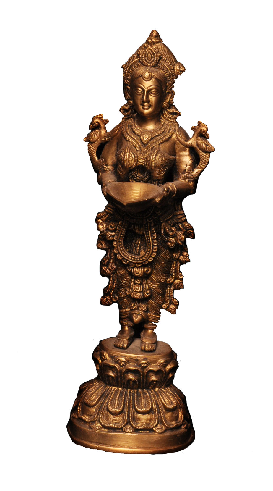 Brass Intricately carved ‘’Deepa Lakshmi’’