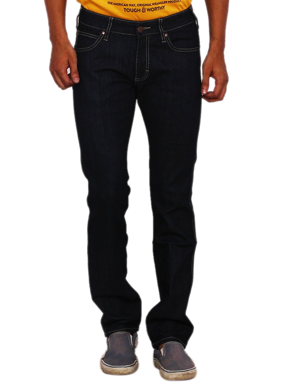 Buy Wrangler SKANDERS Navy Blue Slim Fit Low Waist Mens Jeans Online ...