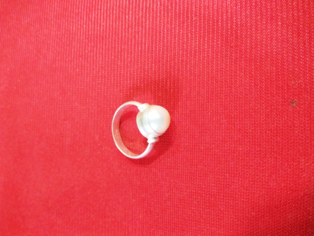 Buy Silver Pearl (Original Sucha Moti) Ring Online @ ₹395 from ShopClues