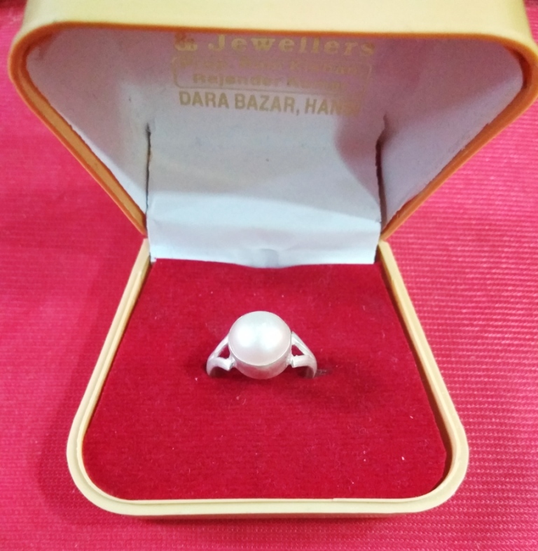 Buy Silver Pearl (Original Sucha Moti) Ring Online @ ₹389 from ShopClues