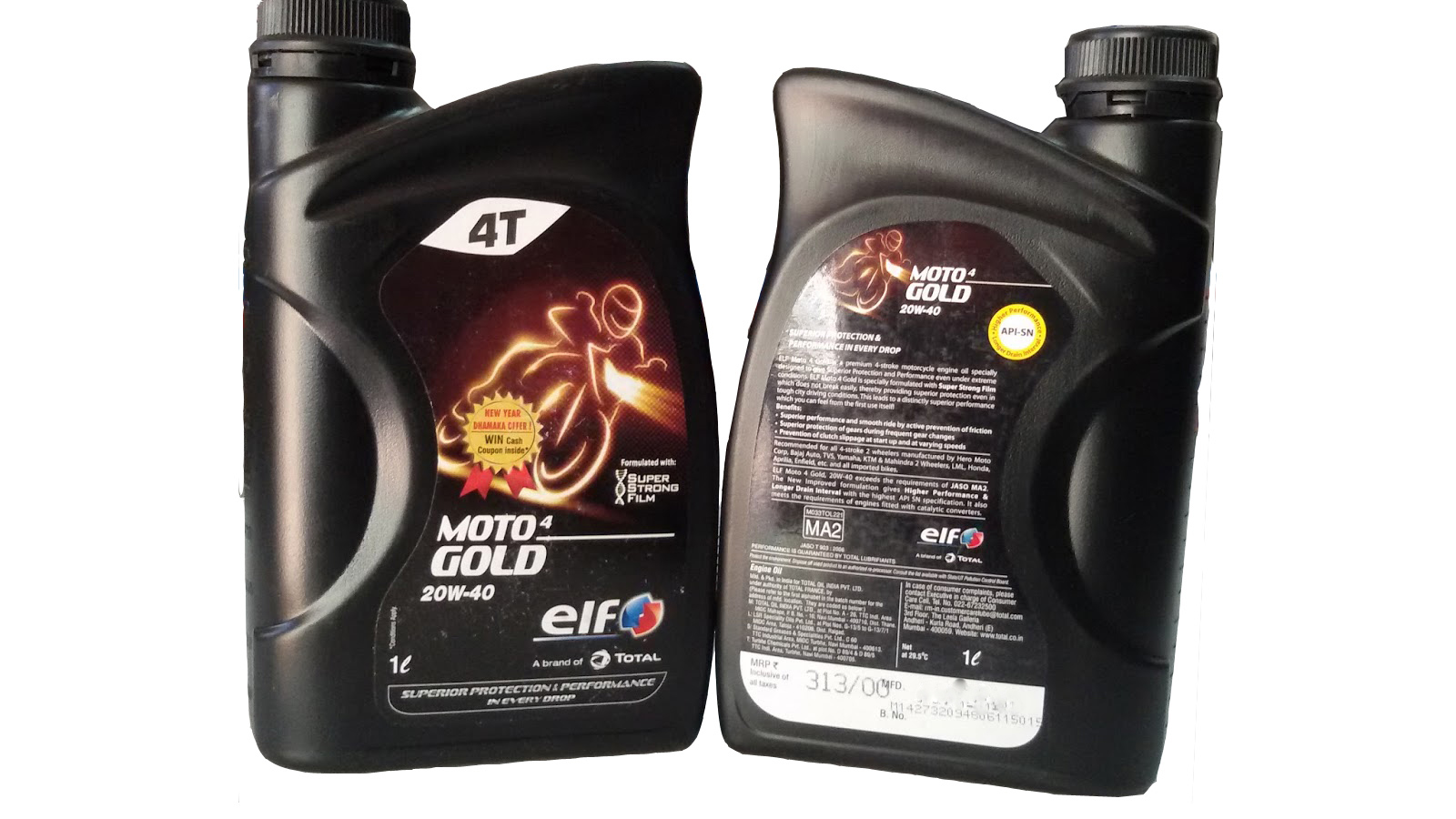 Buy ELF MOTO 4 GOLD 20W 40 ENGINE OIL 1LTR Online ₹300 from ShopClues