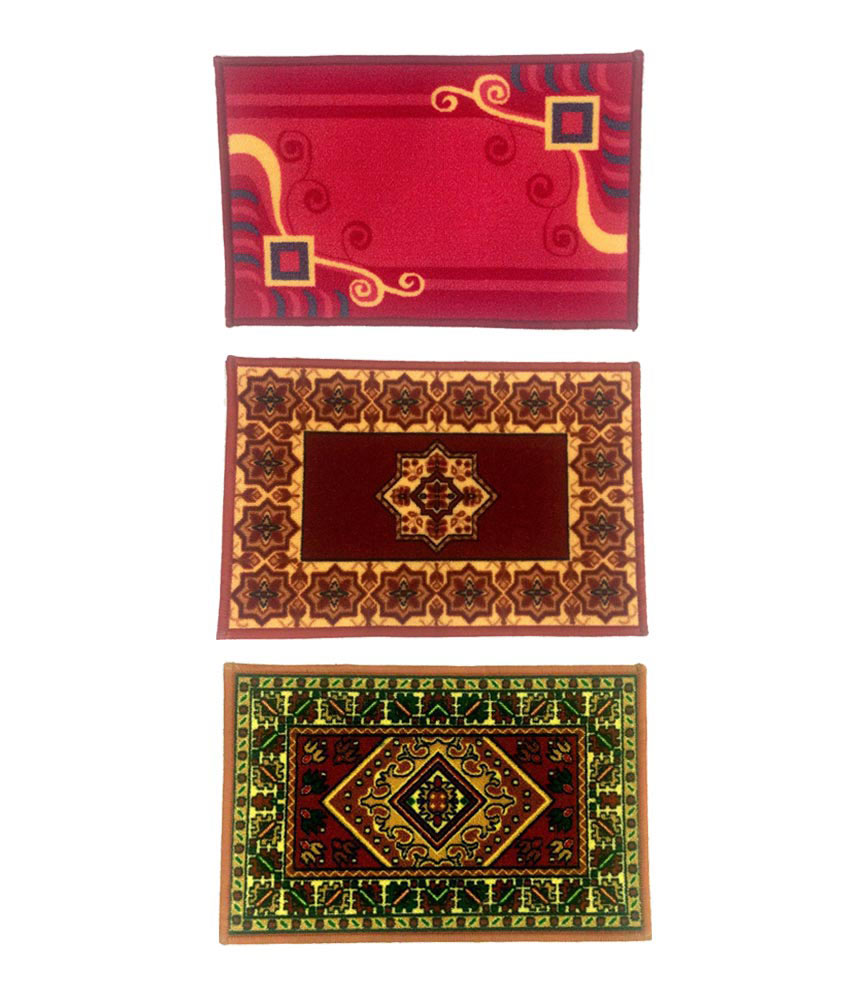 FabLooms Premium Designer Door Mats (Set of 3)