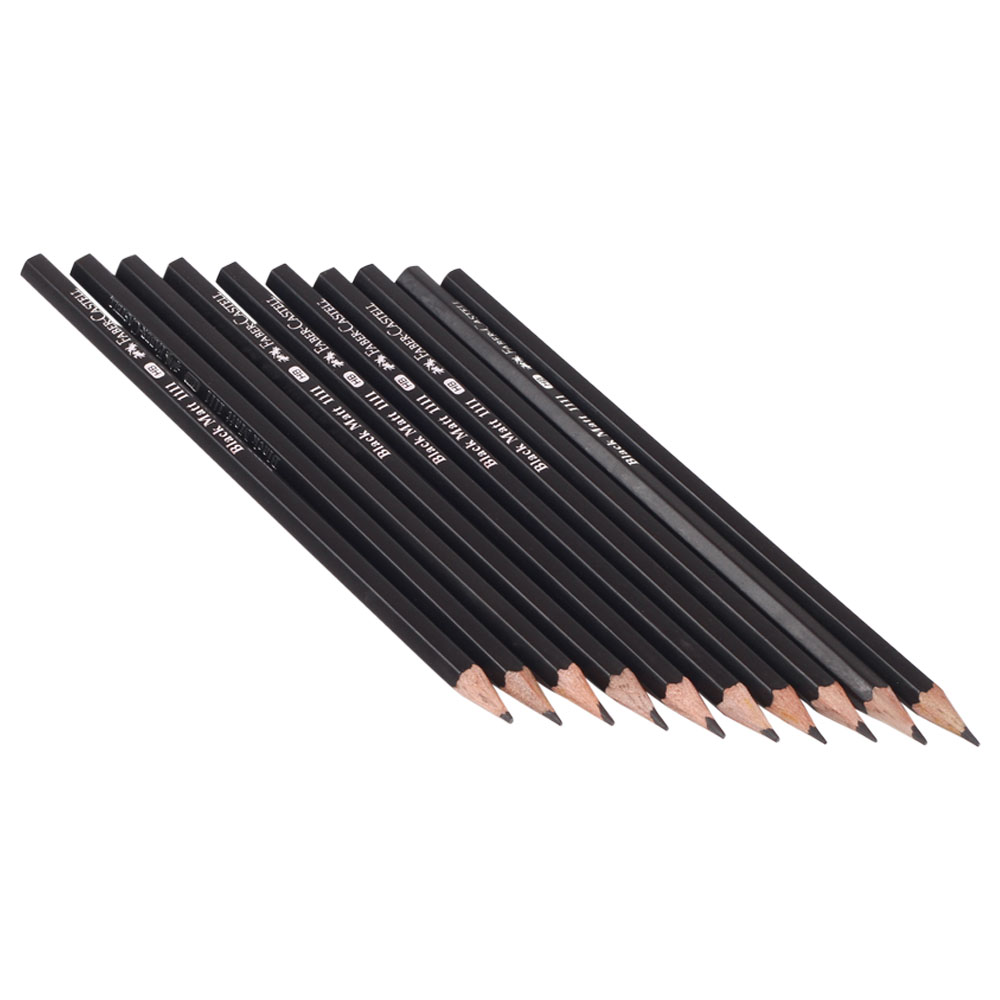 Buy Faber - Castell Black Matt 1111 Drawing Pencils (Pack Of 10) Online ...