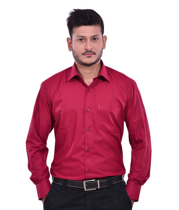 Buy Regalfit Mehroon Formal Shirts Online @ ₹489 from ShopClues