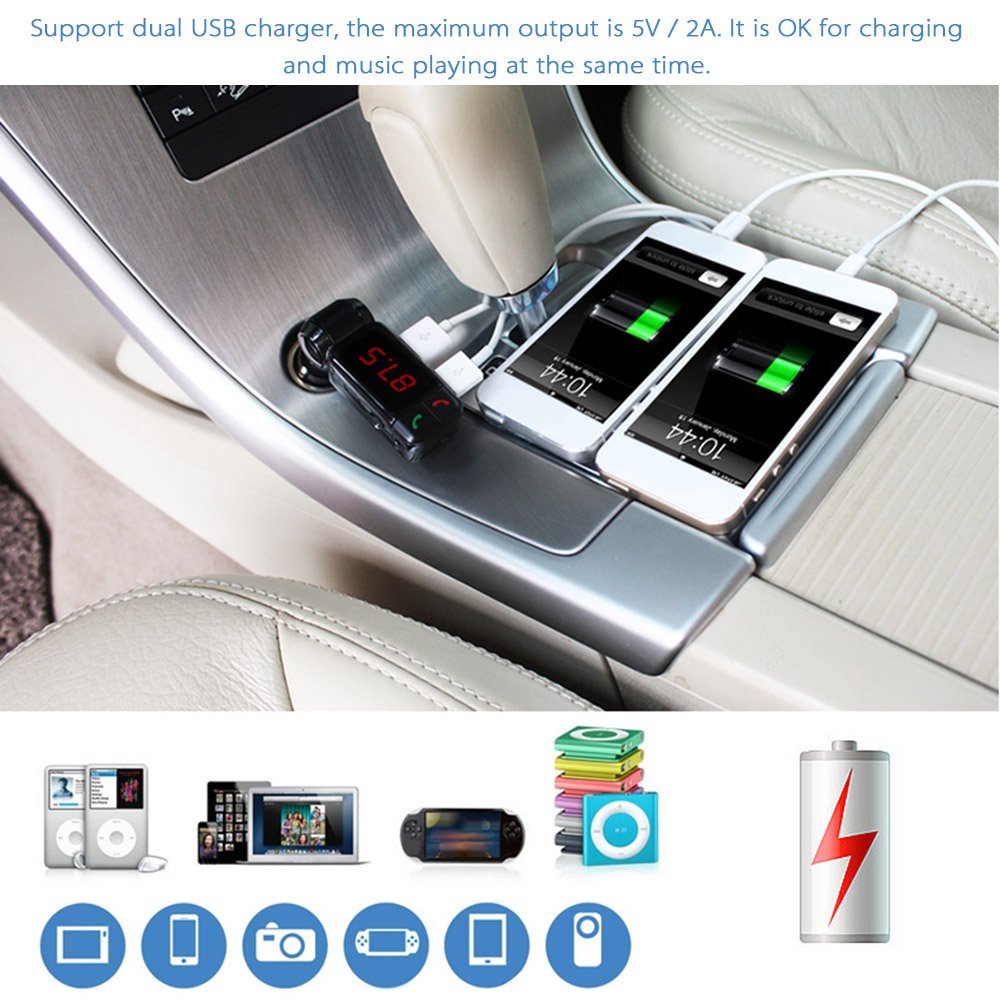 3Keys BC06 Bluetooth Car Charger, High Performance Digital Wireless