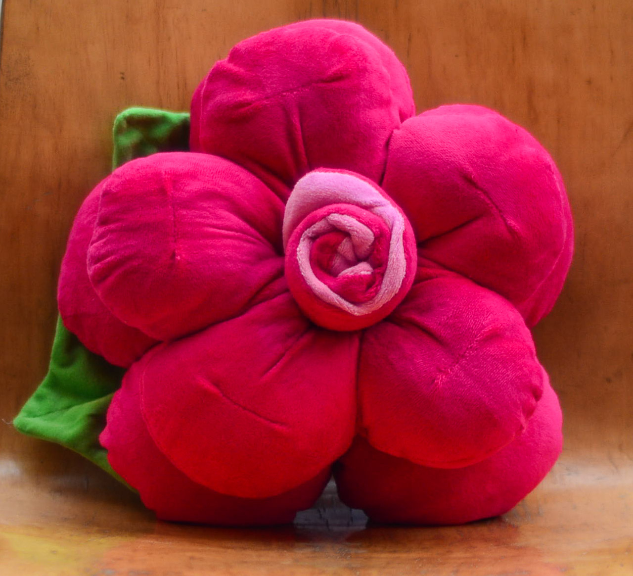 2PC COMBO PINK FLOWER SHAPED CUSHION SOFA PILLOWS COVER