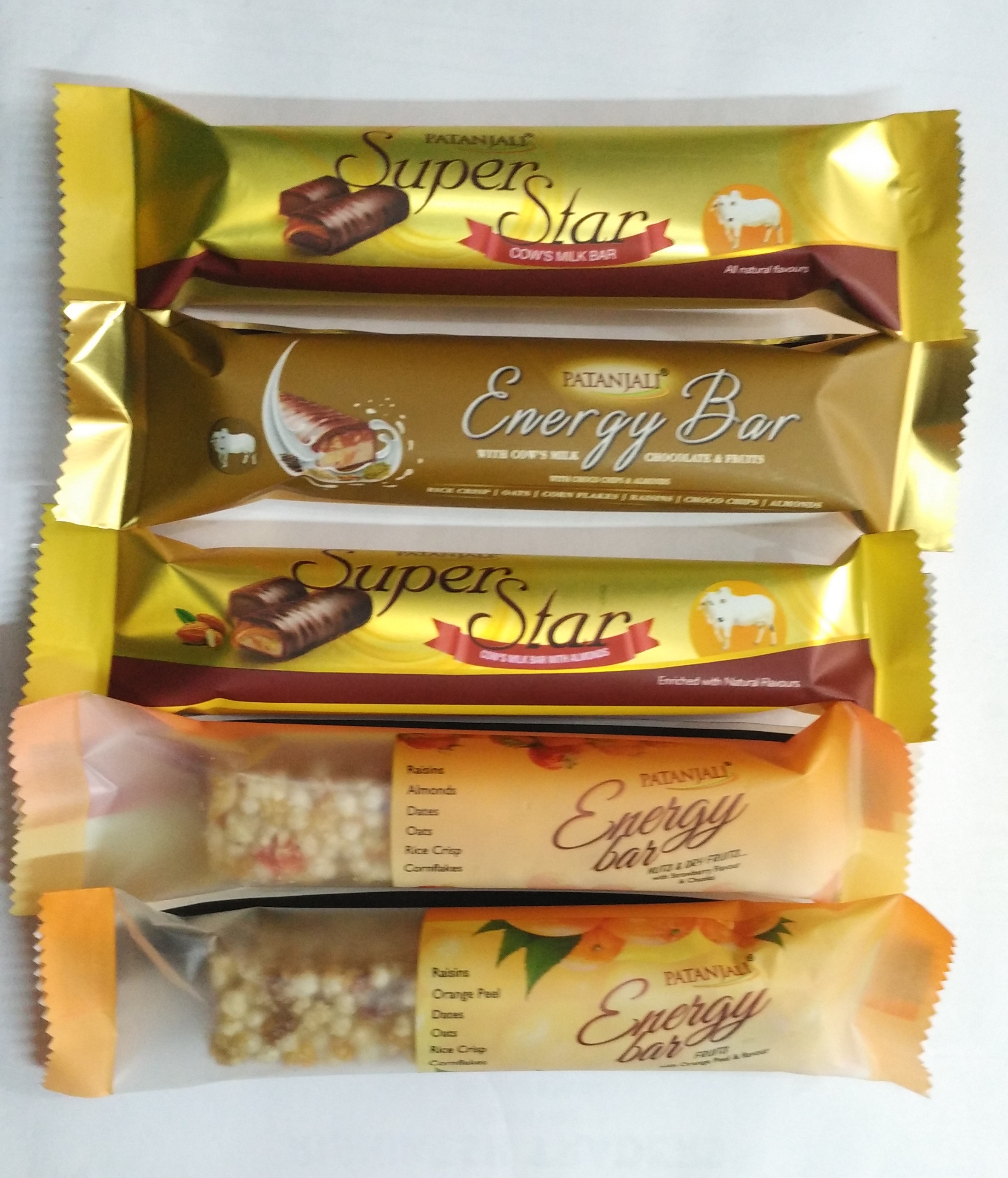 Buy Patanjali CHOCOLATE COMBO COW MILK BAR, COW MILK ALMONDS BAR