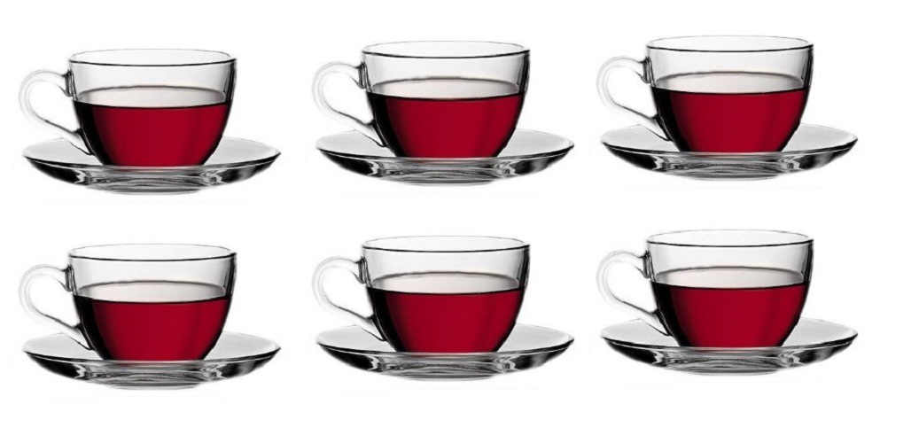 Buy Pasabahce Basic Set of 6 Cup Saucer,238 ml Online @ ₹1668 from ...
