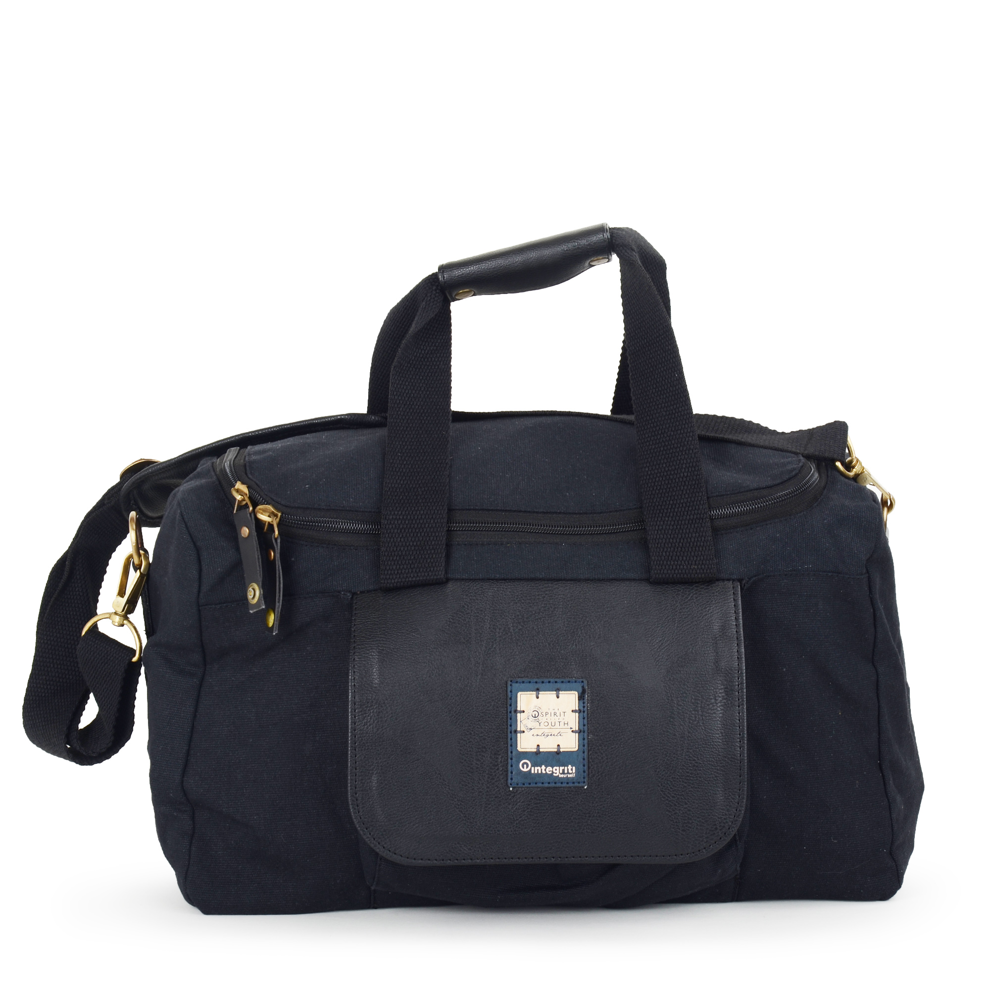 Integriti Black Polyester Duffel Bag (No Wheels)