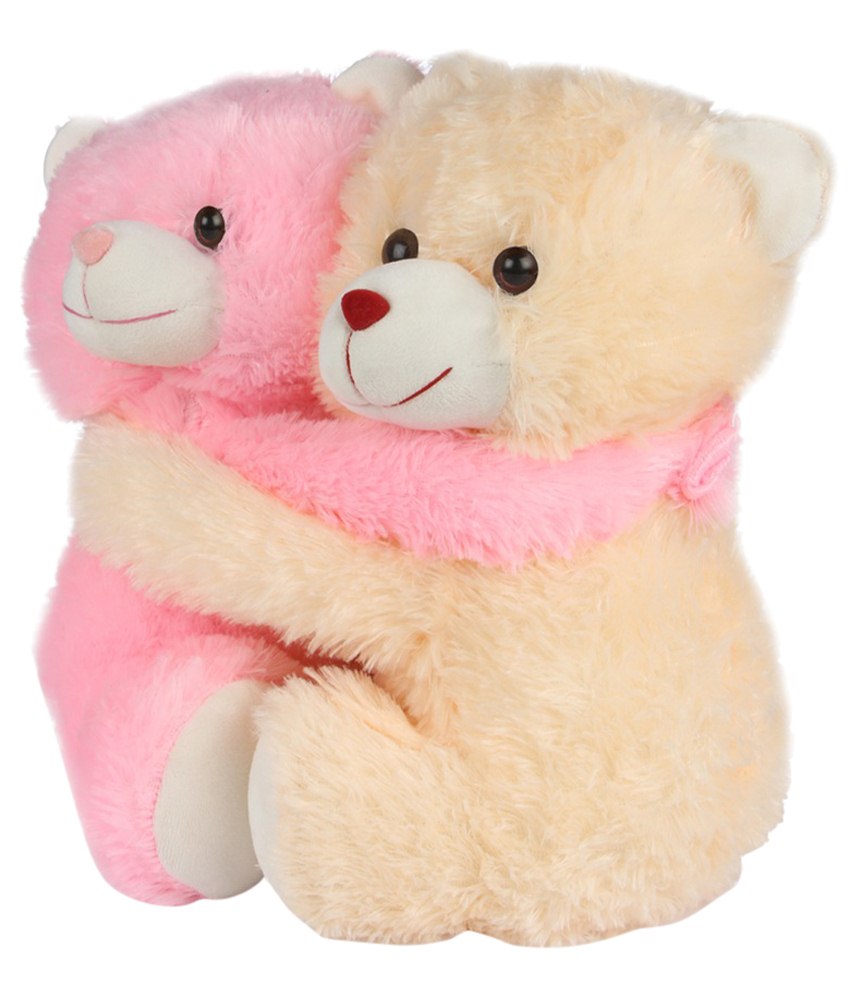 Buy Deals India Beige And Pink Cuddling Couple Teddy Bear Soft Toy 25 Cm Online ₹399 From 1710