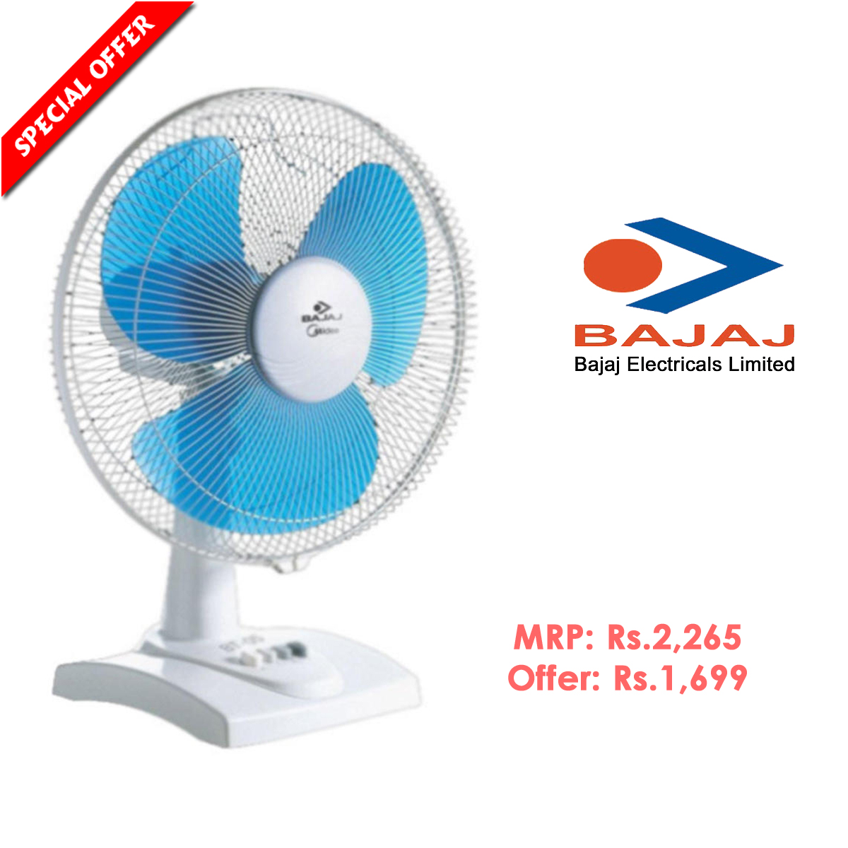 Bajaj Midea BT 05 16" Table Fan
