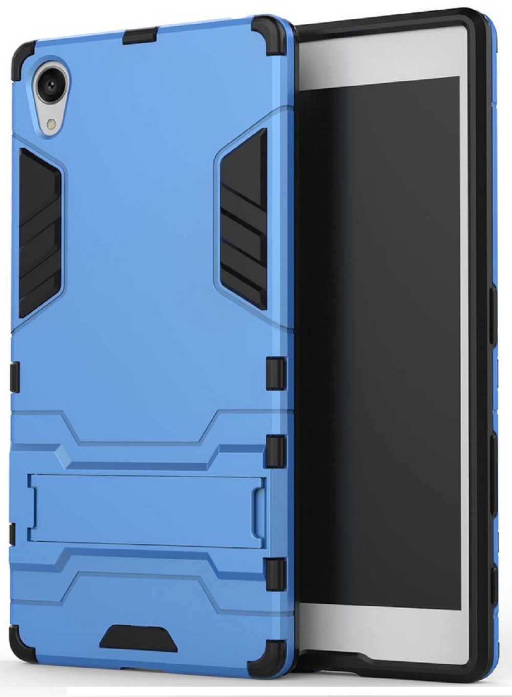 Heartly Graphic Designed Kick Stand Hard Dual Rugged Armor Hybrid Bumper Back Case Cover For Sony Xperia Z5 Premium Po