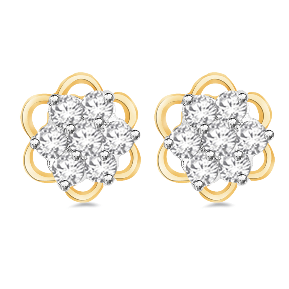 Buy Sparkles 1.1 Ct. Floral Diamond Earring Online- Shopclues.com