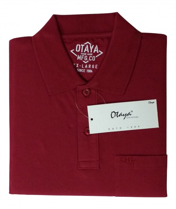 Buy Otaya Maroon Solid T-Shirt Online @ ₹500 from ShopClues