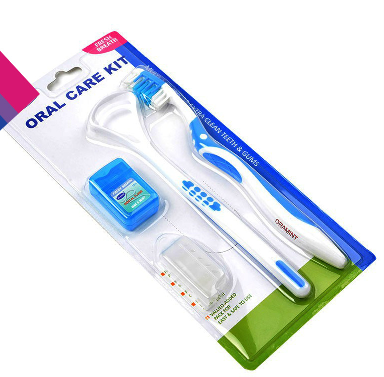 Oramint Oral Care cleaning KIT 3PCS AccessoryTooth Brush Floss Tongue