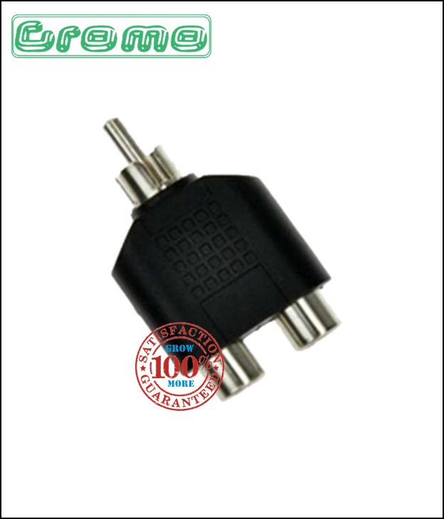 2 splitter RCA Male to 2RCA Female Audio Video AV Splitter Jack