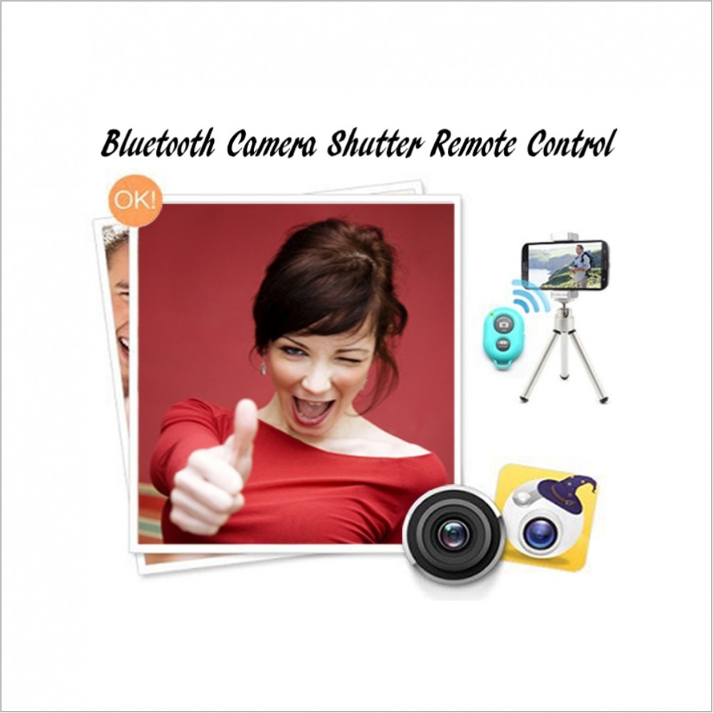 Bluetooth Remote Shutter Portable Selfie Clicker for iPhone iPad Android Samsung Prices in India