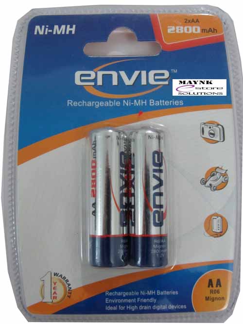 Buy 2 Pcs AA 2800 mah Rechargeable Batteries mAh NiMh Camera Nickel