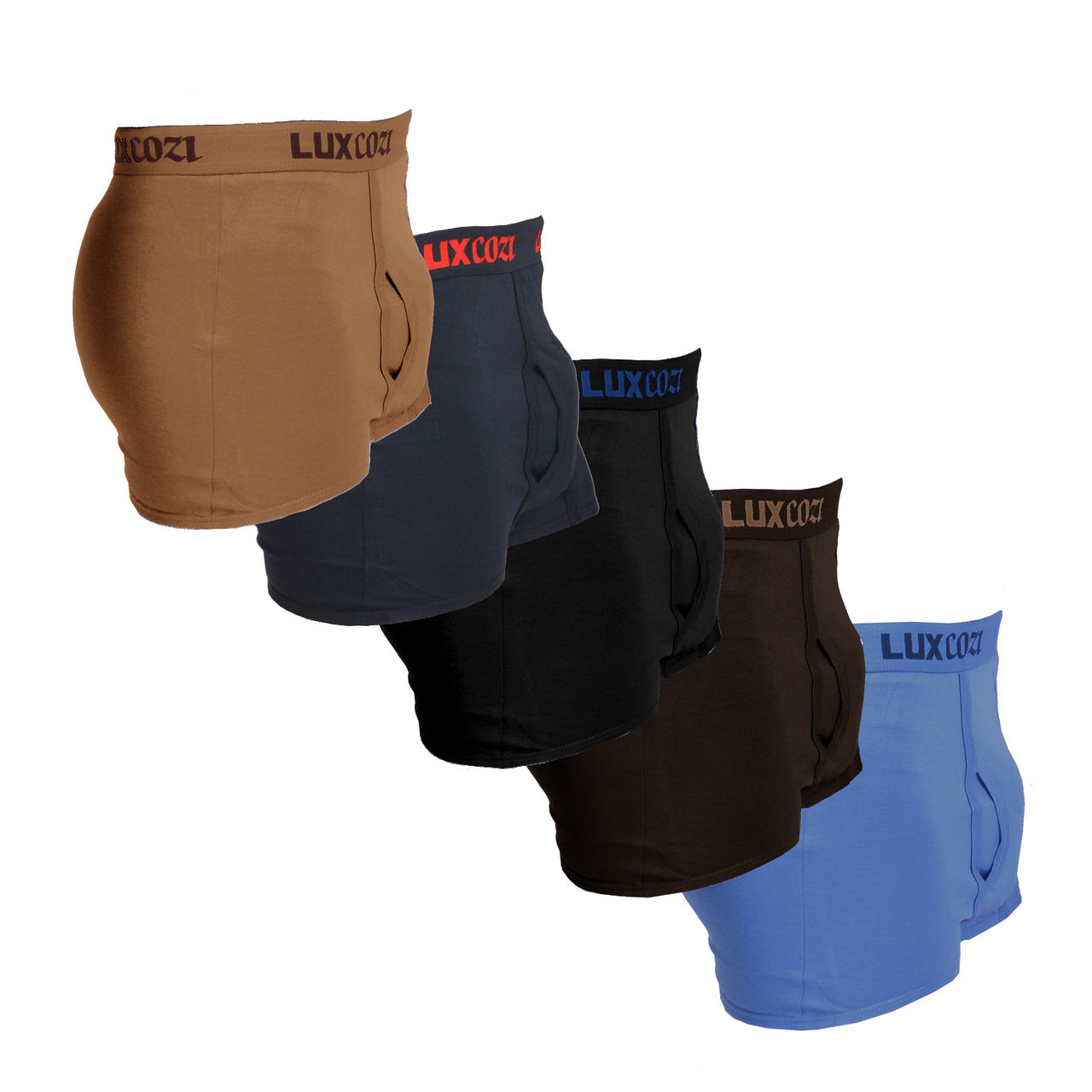 Buy Lux Cozi BIGSHOT Assorted Pack of 5 Mens Trunks Online @ ₹620 from ...