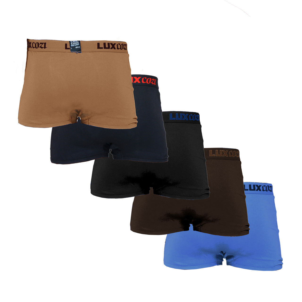 Buy Lux Cozi BIGSHOT Assorted Pack of 5 Mens Trunks Online @ ₹620 from ...