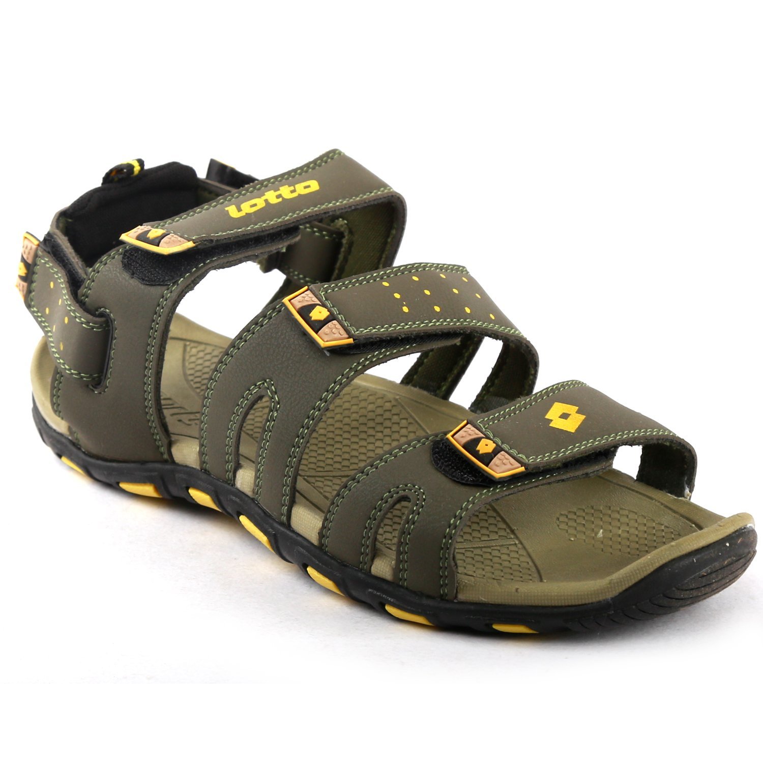 Buy Lotto Mens Sandal Slide Olive Yellow GT7067 UK/IN Online @ ₹999 ...