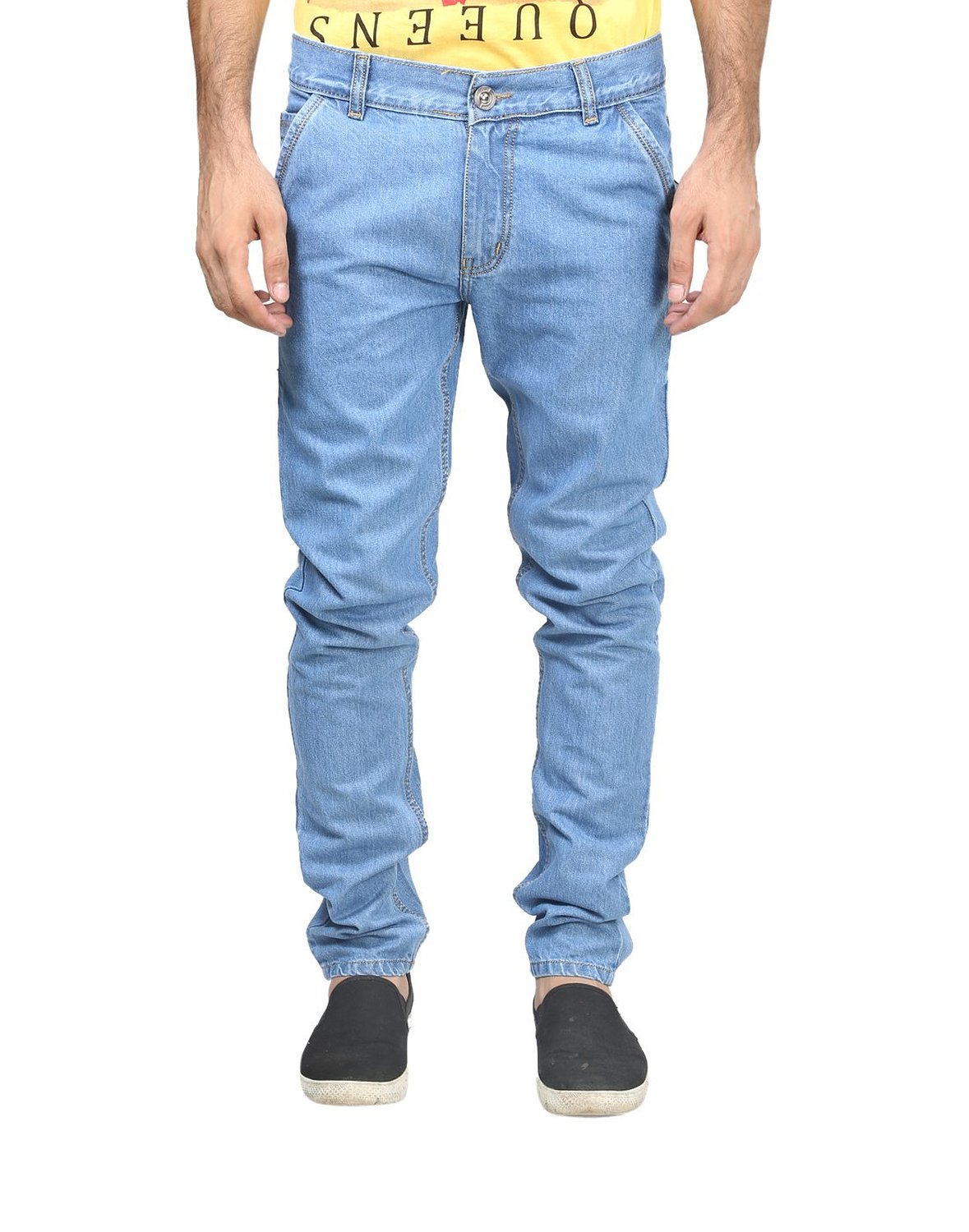 loose fit light blue jeans mens
