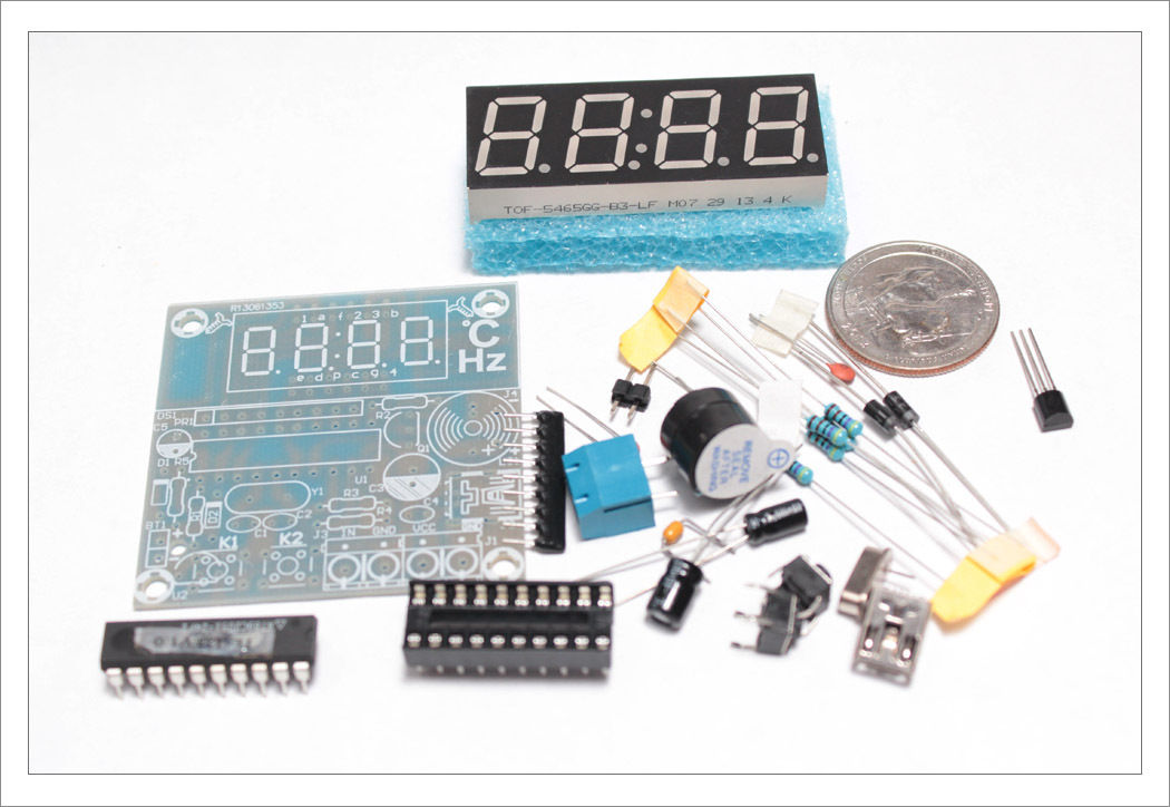 Buy New Upgraded DIY Advanced Digital LED Alarm Clock Kit AT89C2051 New