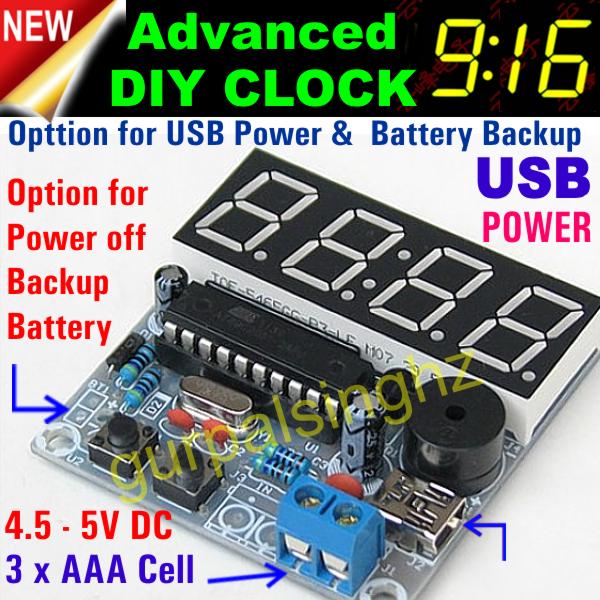 Buy New Upgraded DIY Advanced Digital LED Alarm Clock Kit AT89C2051 New