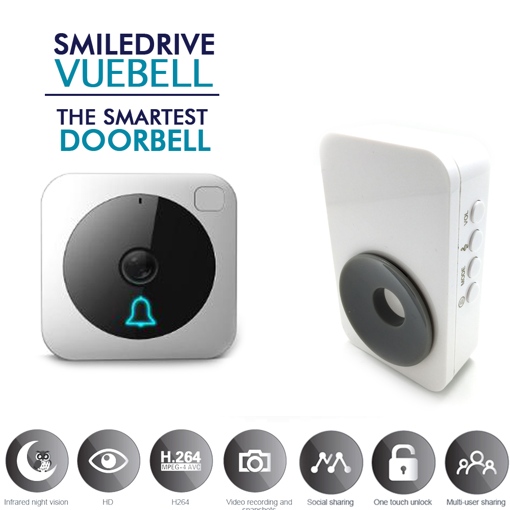 Buy SMILEDRIVE VUEBELL WIFI SMART DOOR BELL WITH CHIME MOTION DETECTION ...