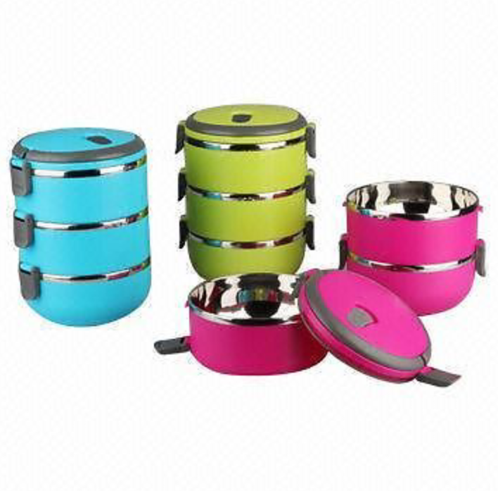Buy Imported Standard Living Three Layer Lunch / Tiffin Hot Box Online