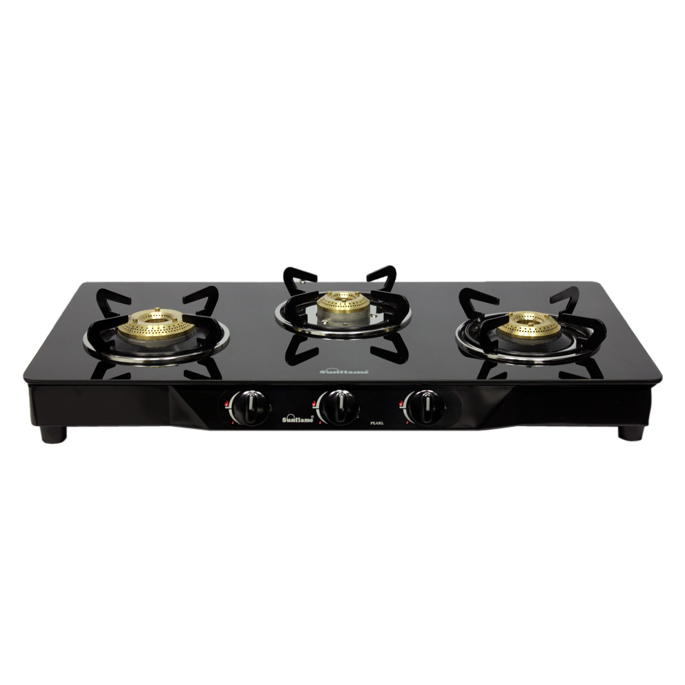 Buy Sunflame Glass Top 3 Burner Gas Stove Online @ ₹4500 from ShopClues