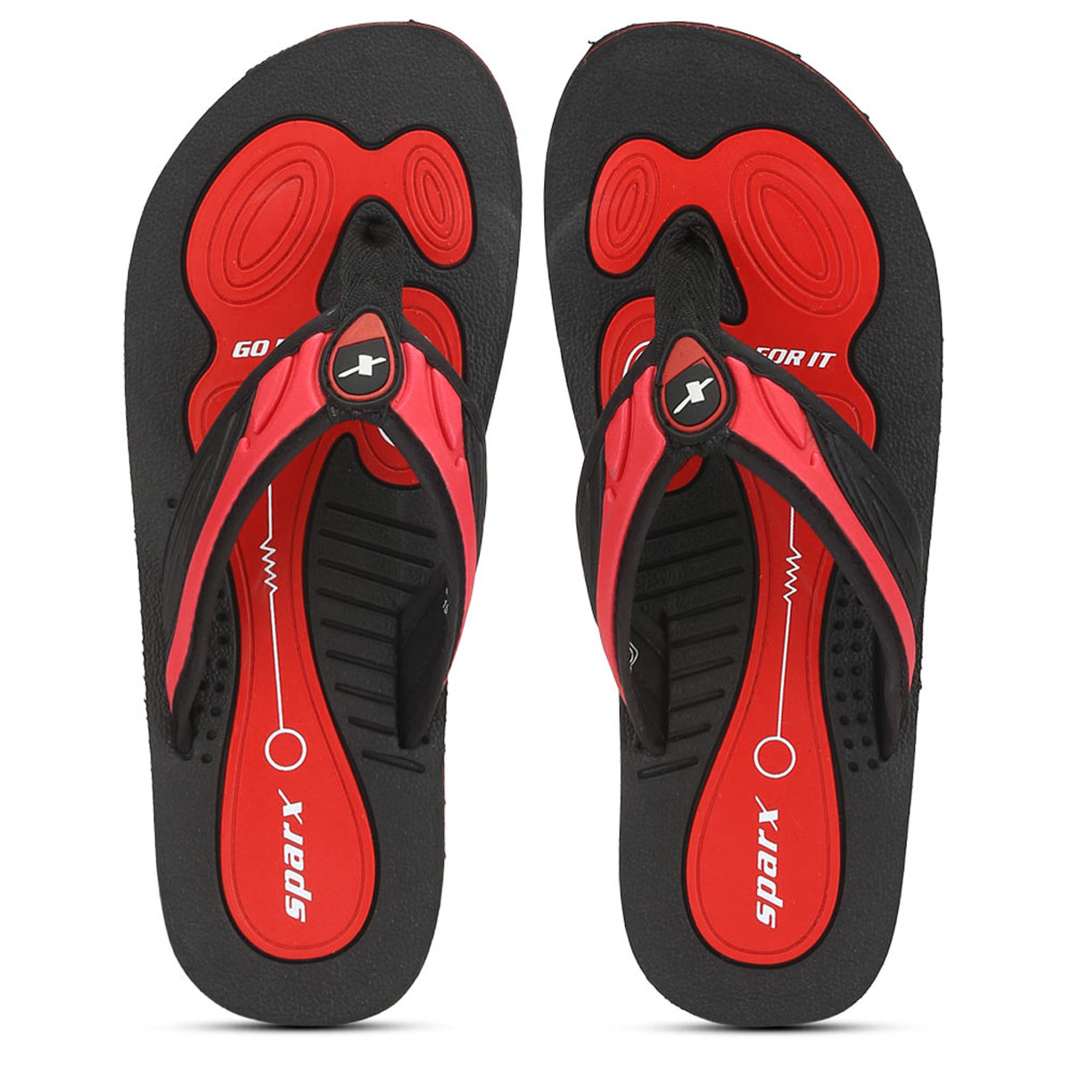 Buy SF0040G Sparx Men Slipper(SFG-40 BLACK RED) Online @ ₹399 from ...