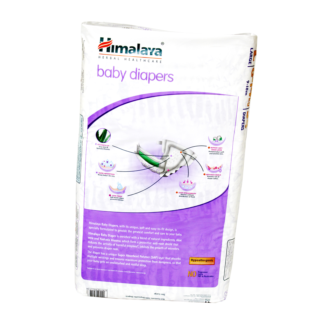 Buy Himalaya Baby Large Size Diapers (54 Count), Pack of 3 Online