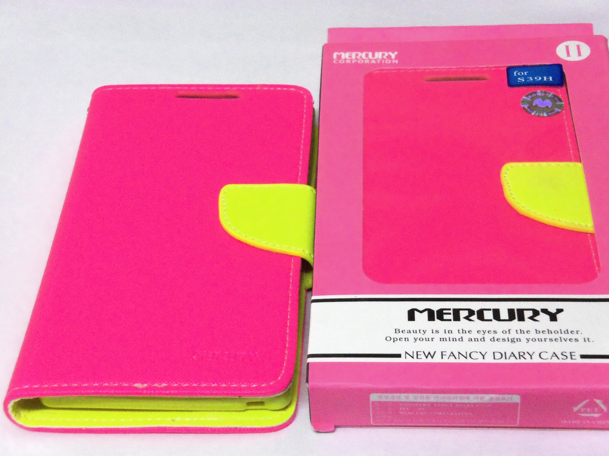 Mercury Diary Case Flip Cover Silicone Back Case Sony Xperia C S39H