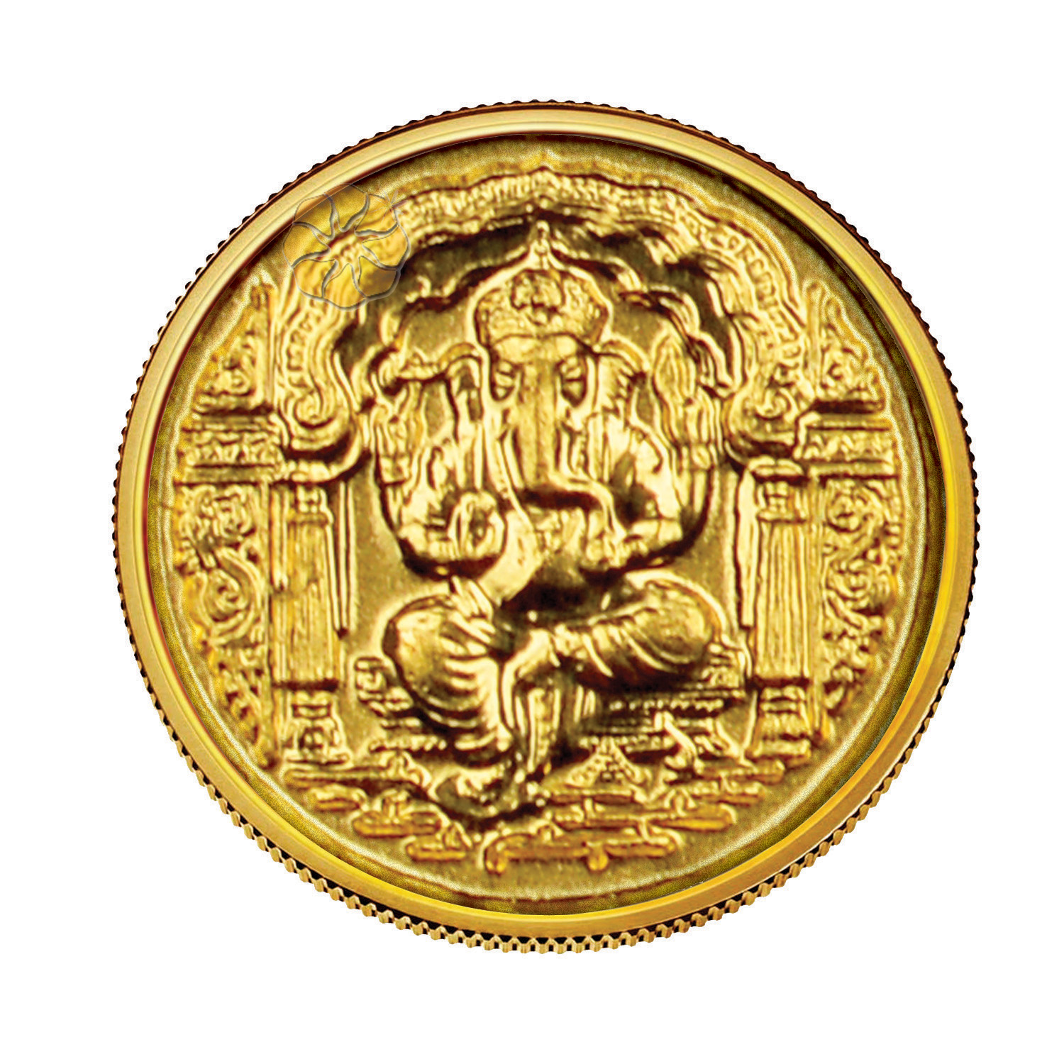 Buy 140mg Darbar Ganesh Gold Coin By Parshwa Padmavati Gold Online ...