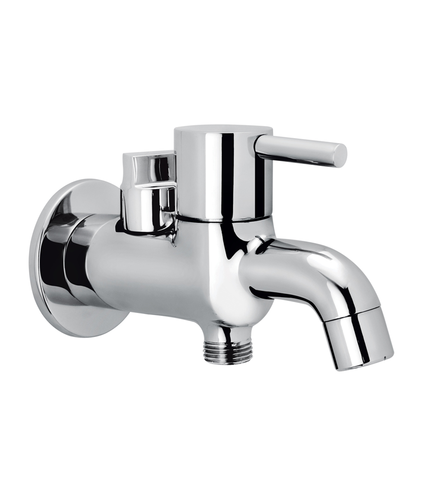 Buy Hindware F280003Cp Flora Bib Tap 2 In 1 With Wall Flange (Chrome ...