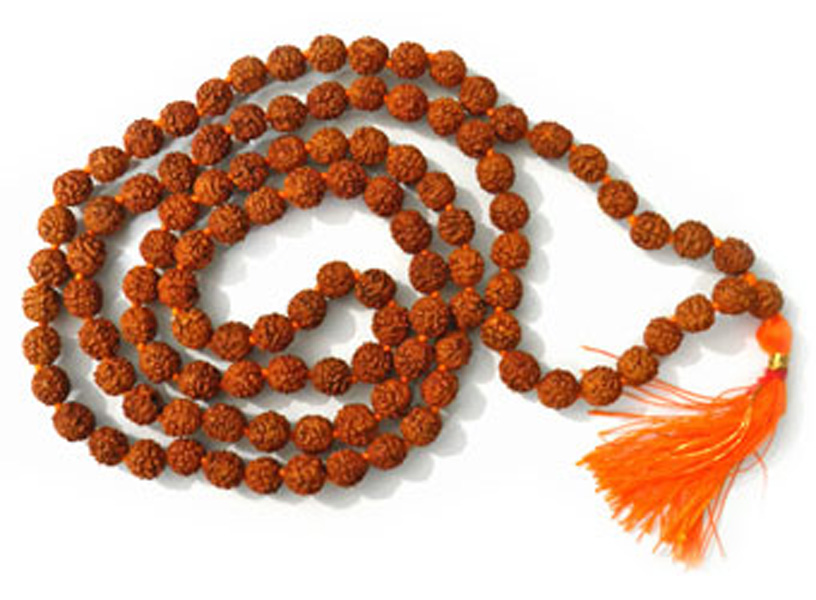 Buy 5- Mukhi Rudraksha Mala ( 108+1 beads ) Natural Rudraksha Bead Mala ...