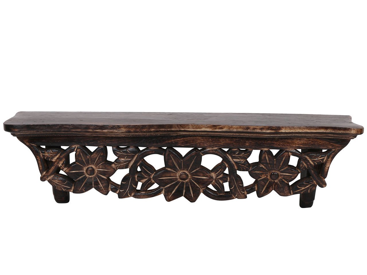 Shilpi Beautiful Wooden Decorative Corner Wall Hanging Bracket Shelf NHSCW003