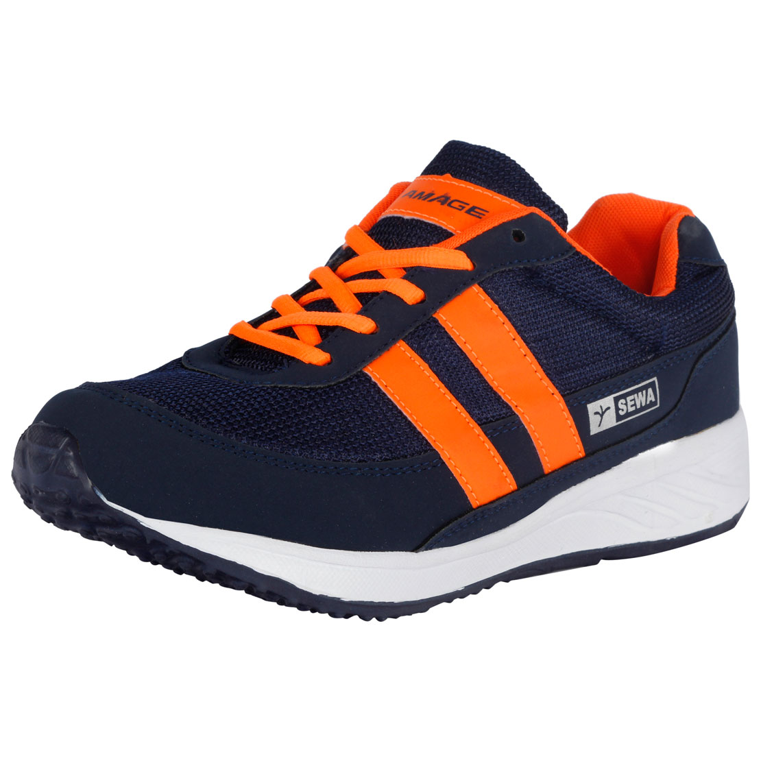 Buy Amage Blue Orange Men Sports Running Shoes Online @ ₹609 from ShopClues