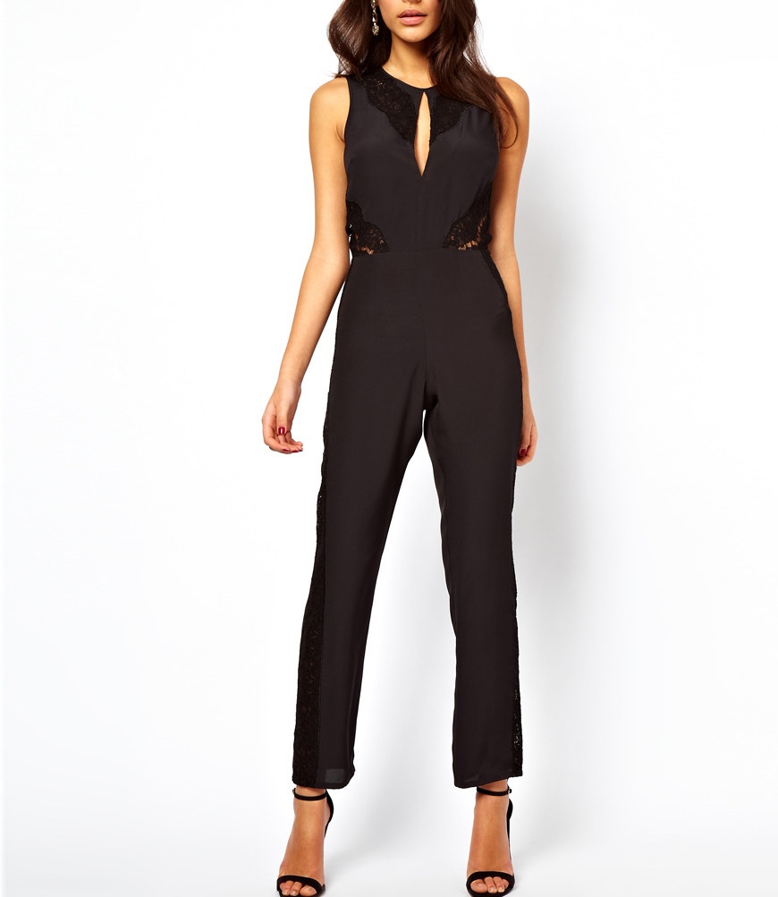 Liebemode Black Full Length Jumpsuit