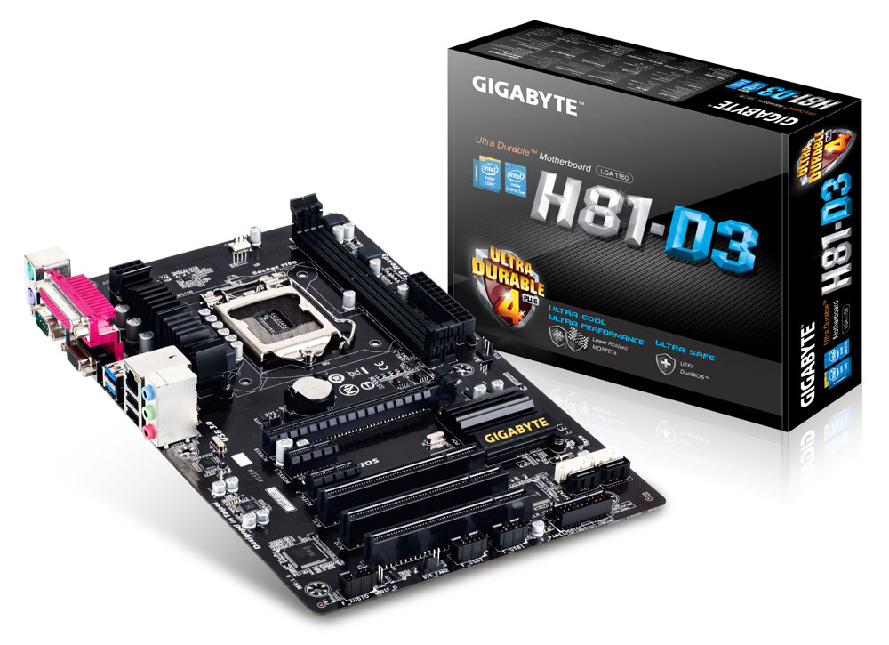 Buy Intel Core i3 4th Gen+Gigabyte Motherboard with Ram 4GB 3years