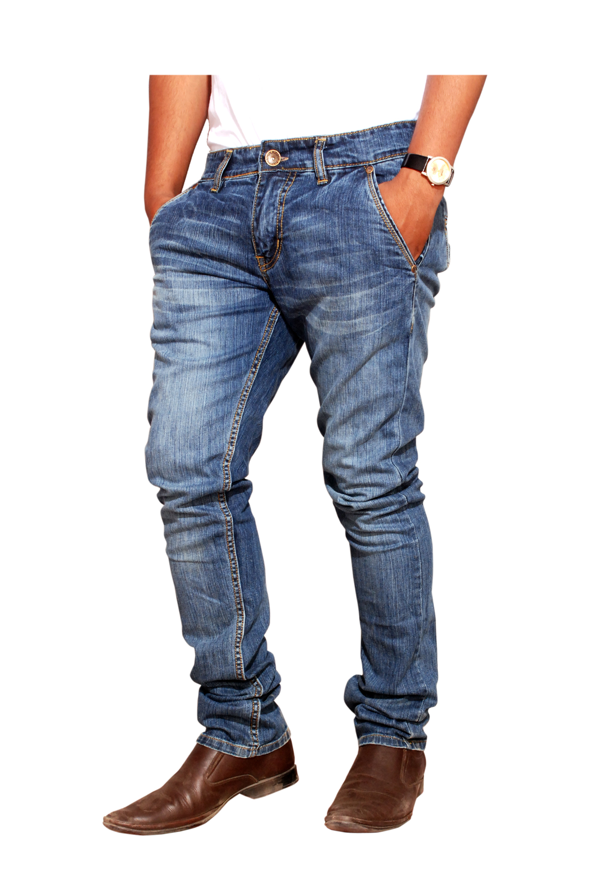 Buy Side Pocket Denim jeans Online @ ₹725 from ShopClues